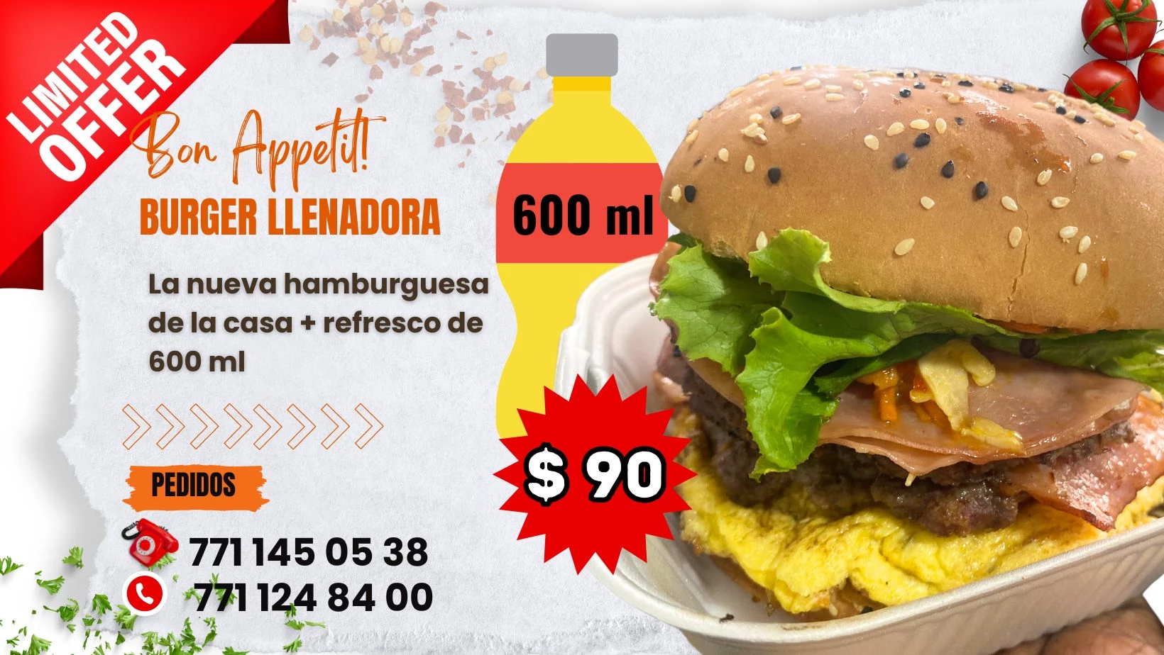 Hamburguesas caseras en Pachuca Hidalgo